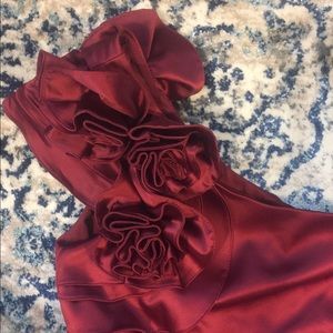 Jessica Simpson burgundy cocktail dress